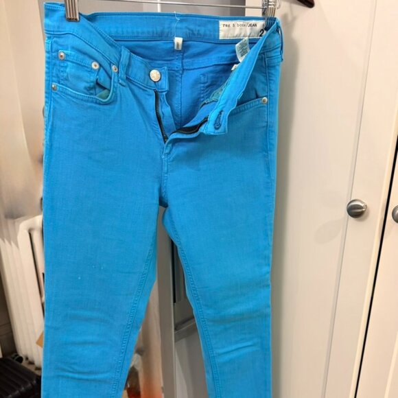 Rag and Bone Teal Skinny Jeans - Picture 1 of 2